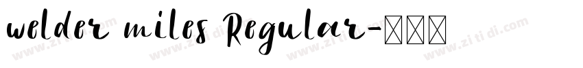 welder miles Regular字体转换